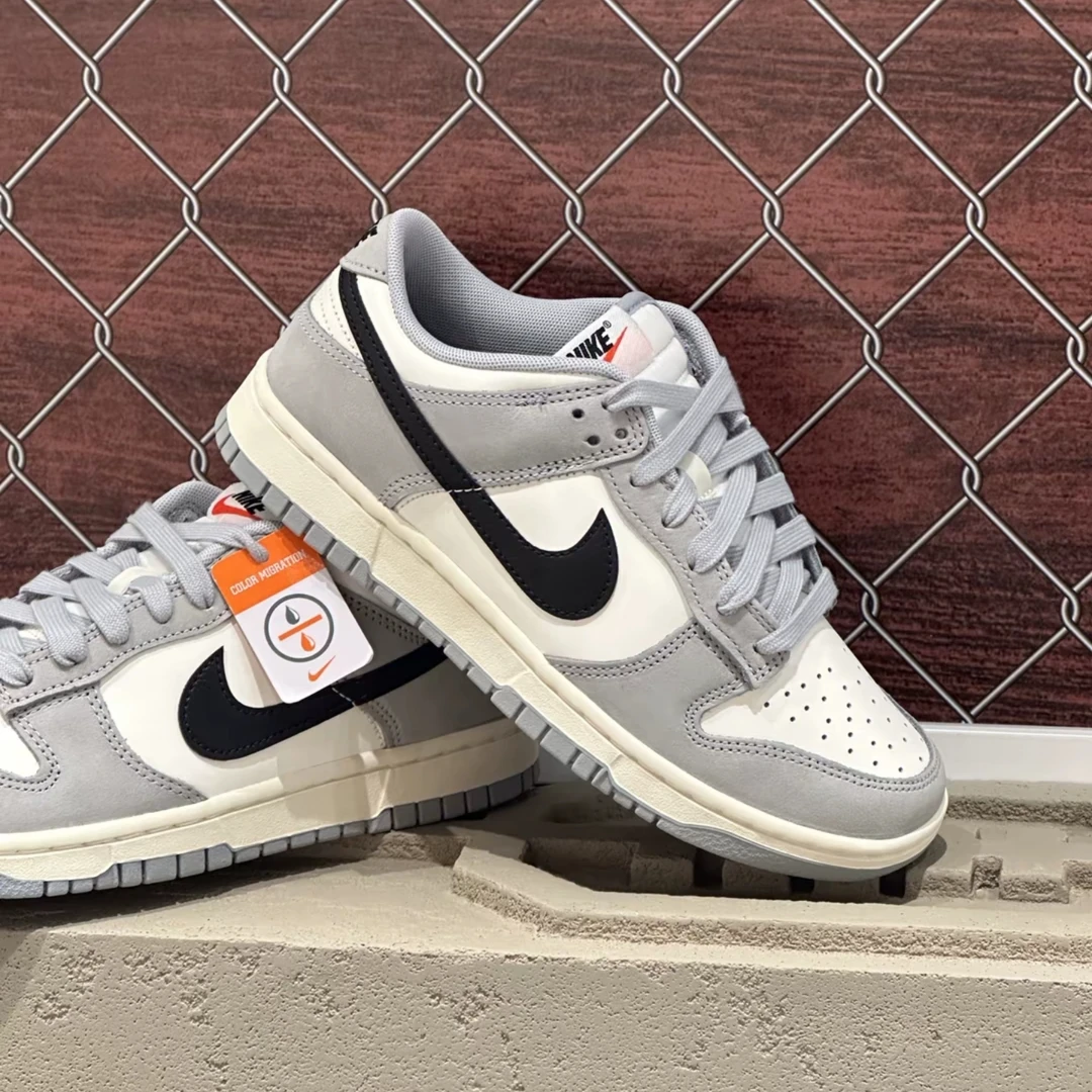 NIKE/耐克【商场同款】复古灰白 舒适薄底 男款Dunk板鞋 IB3079101