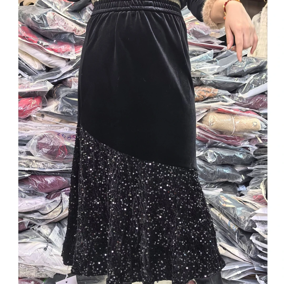 彤彤家新款亮片拼接鱼尾裙