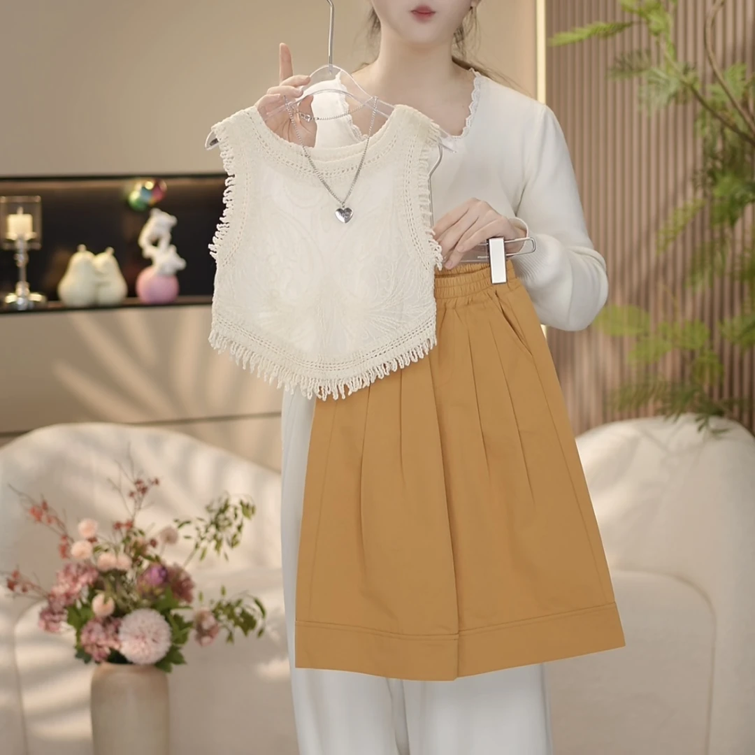 boboe/波波鹅2025夏季女童纯色波西米亚背心上衣+九分裤—Y2618