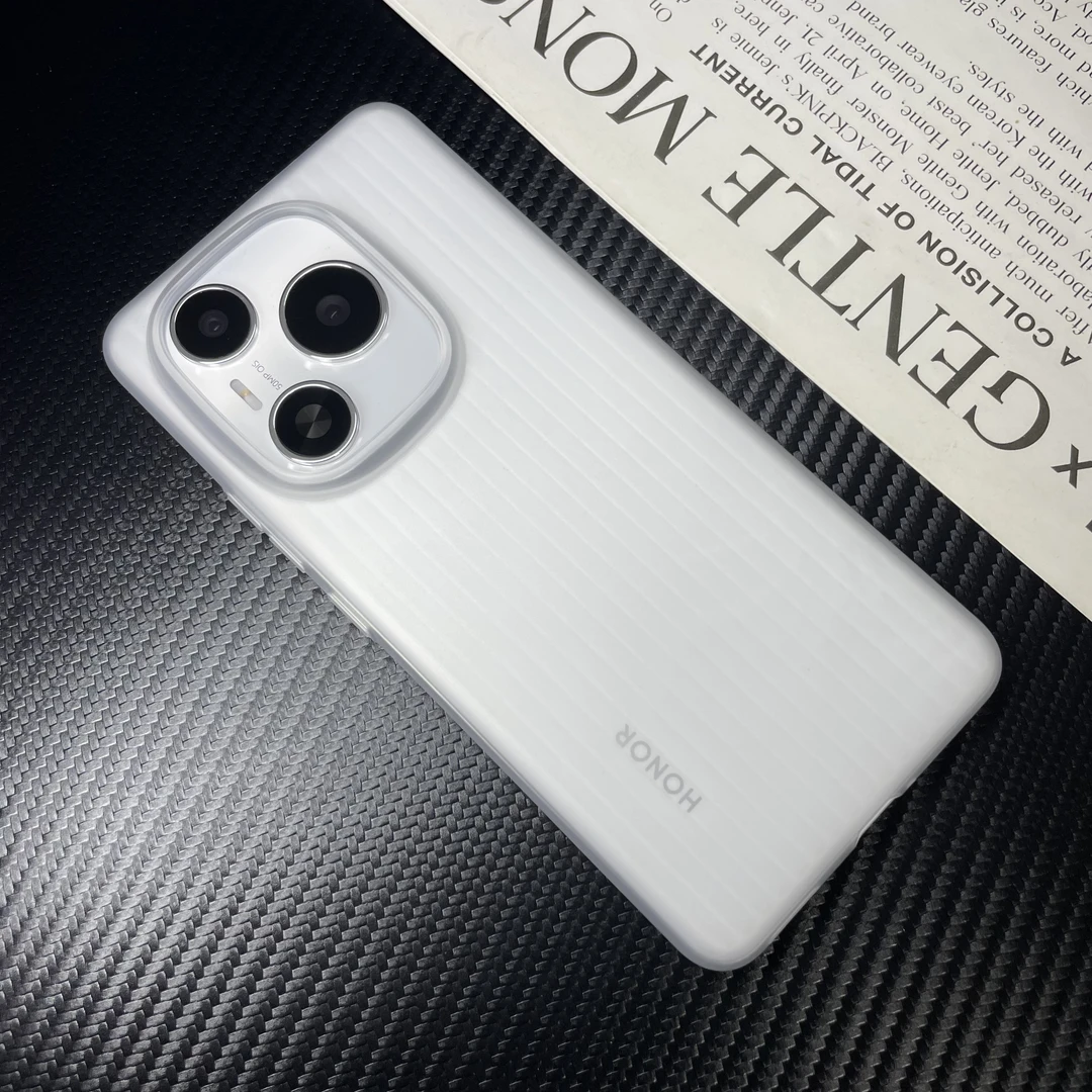 超轻薄瓦楞纹适用荣耀power手机壳行李箱纹不发黄不粘指纹保护套P