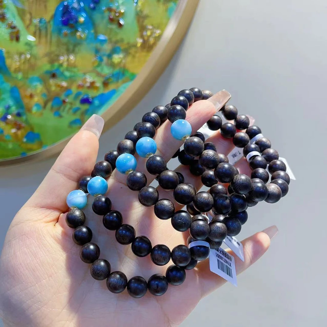 【李哥推荐】文莱黑油沉香手串8m左右@XY40728001@多样性发一