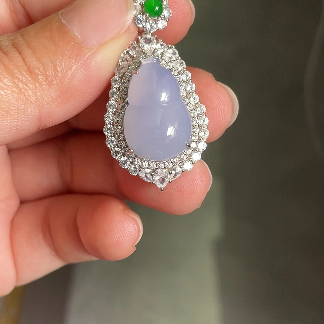 翡翠银S925镶嵌颈饰