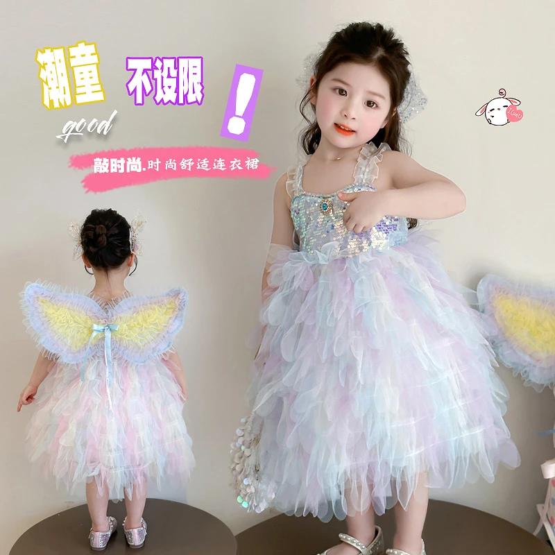 女童公主裙2025夏装3-6岁宝宝小女孩裙子夏季洋气小孩儿童连衣裙