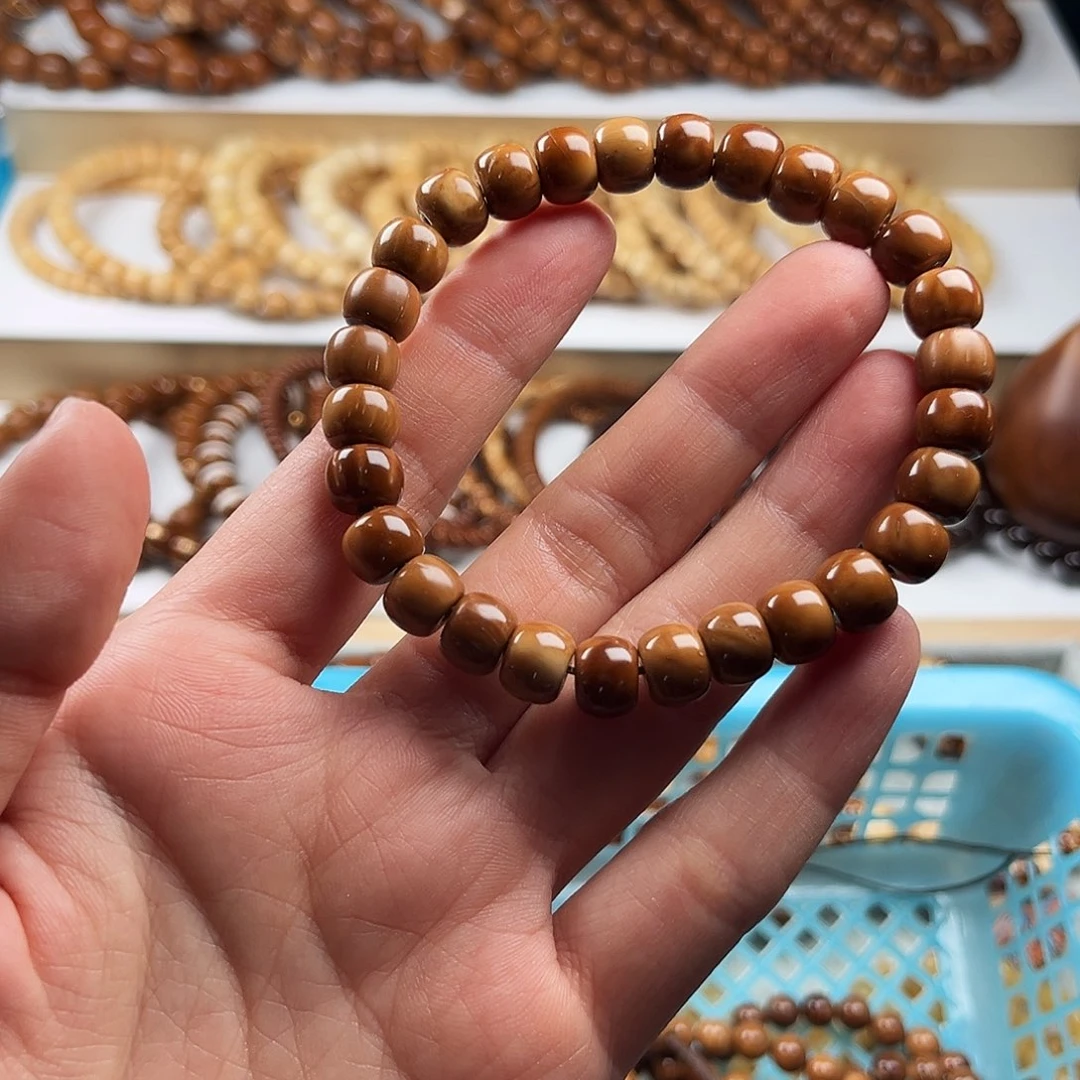 库克手串瑕疵有裂7*9直切圆桶