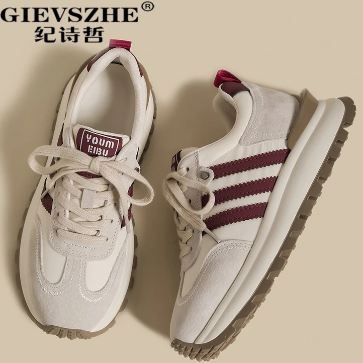 纪诗哲厚底阿甘鞋女夏季新款时尚百搭德训休夏季女款厚底德训老爹