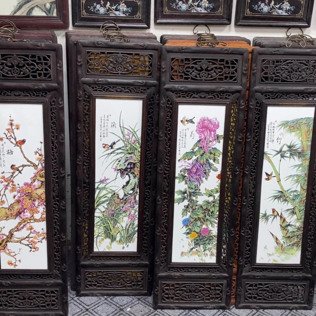 瓷片远***友1.2*36*4景德镇瓷板画柴窑烧制
