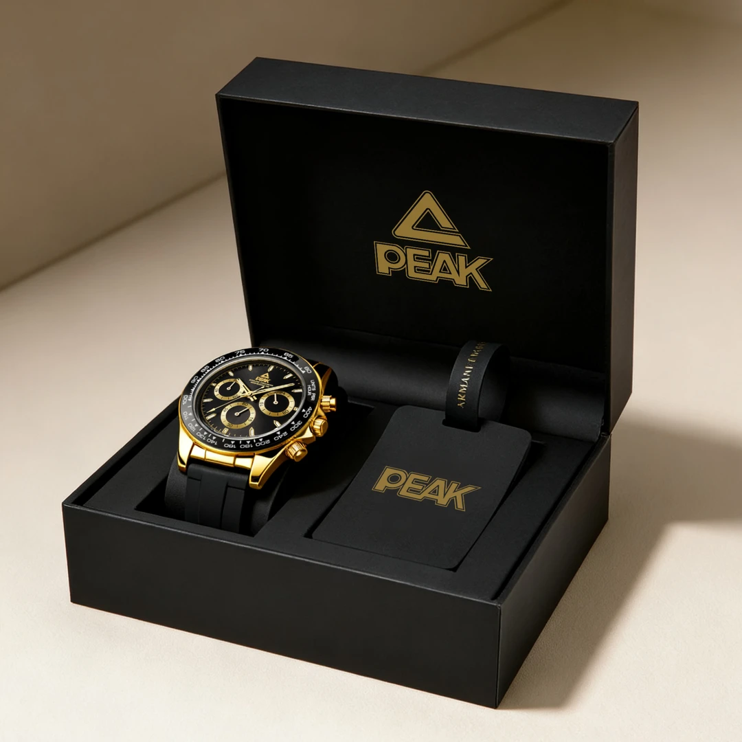 匹克正品黑武士男士机械石英表男款高颜值硅胶表带手表送朋友礼物