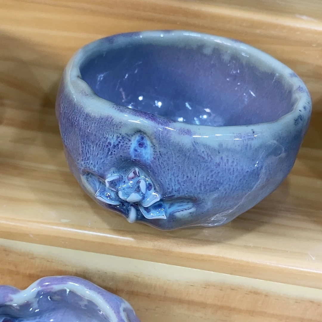 粗陶志野柴烧茶器