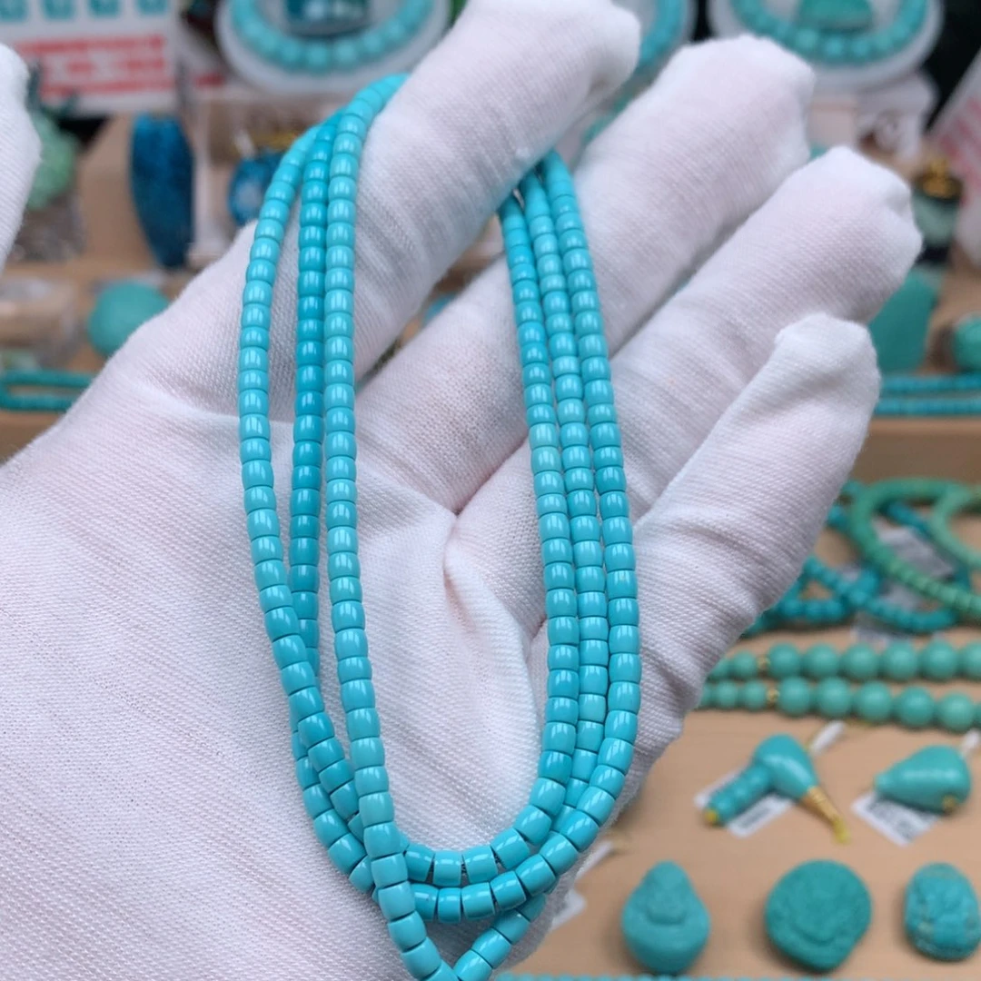 未镶嵌绿松石珠宝奇石3.5mm