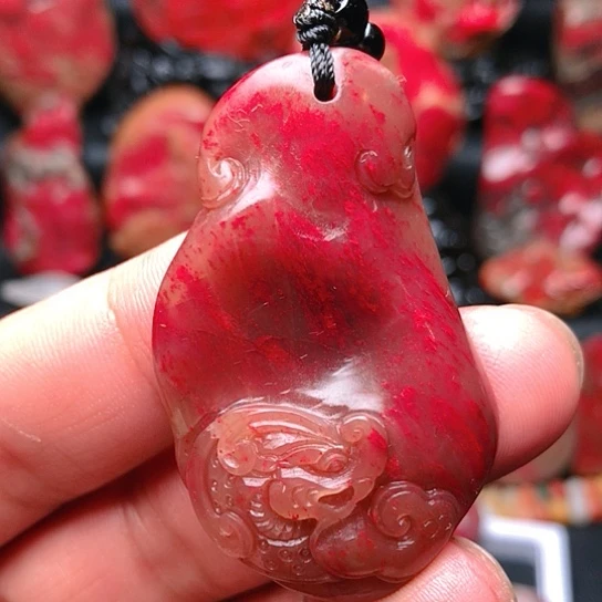 昌化石昌化鸡血石精品挂件