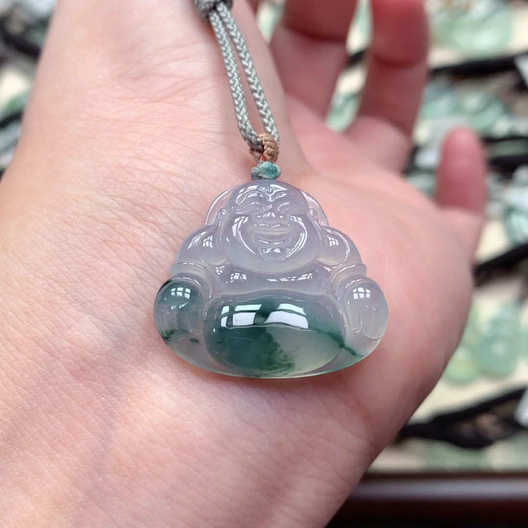 翡翠未镶嵌颈饰佛公