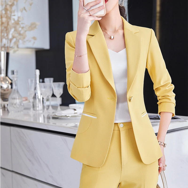 新款西装小西装套装女减龄炸街韩版时尚职业正装通勤
