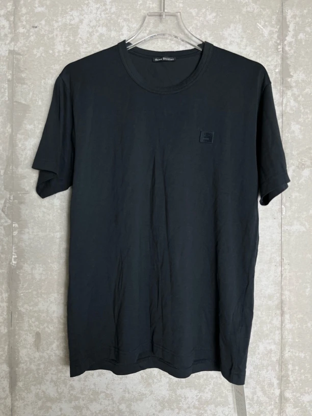 未使用 Acne studio S*1/Acne Studio黑色笑脸表情短袖/11309/JP