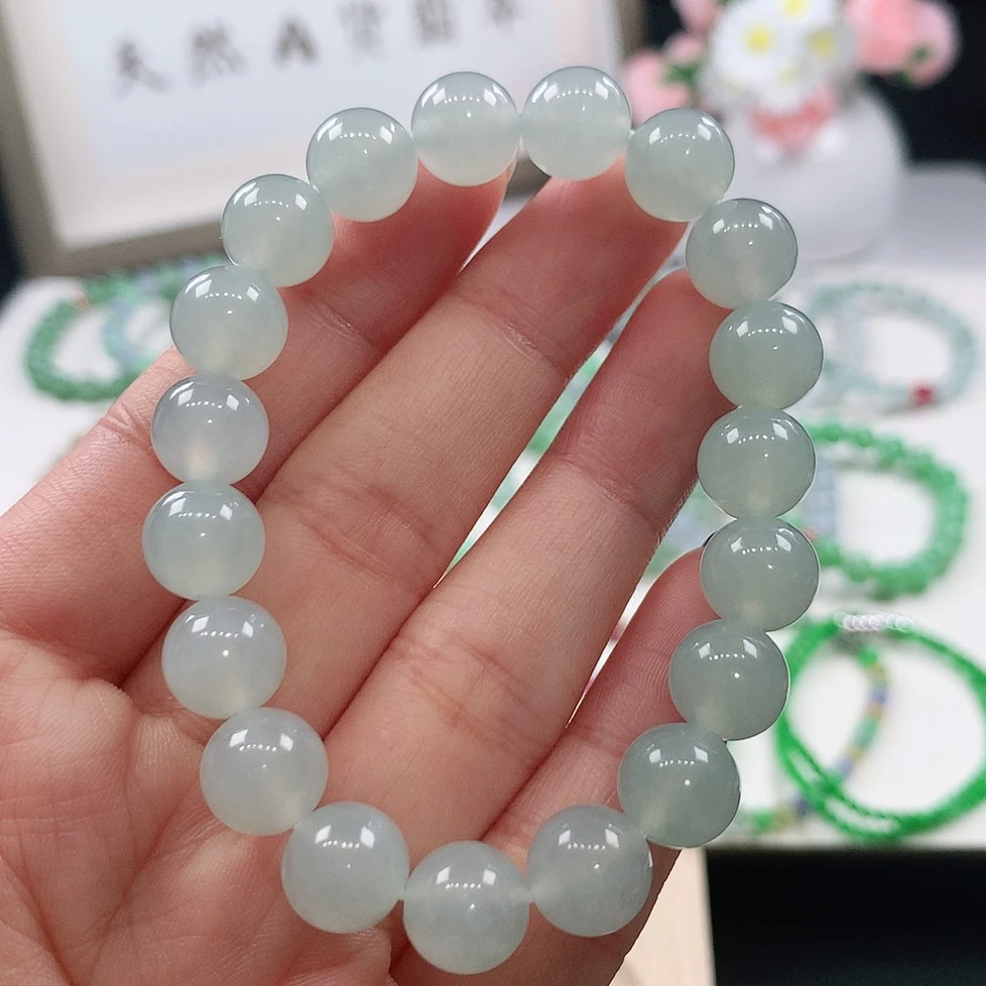 翡翠未镶嵌手链9.7mm