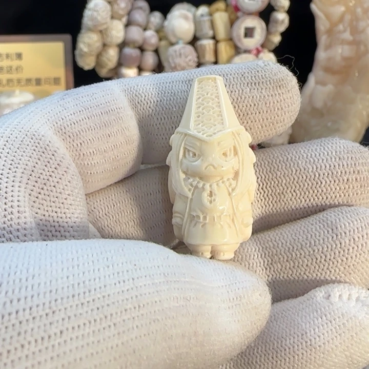 晶***亮非金属配饰鹿角雕刻一对