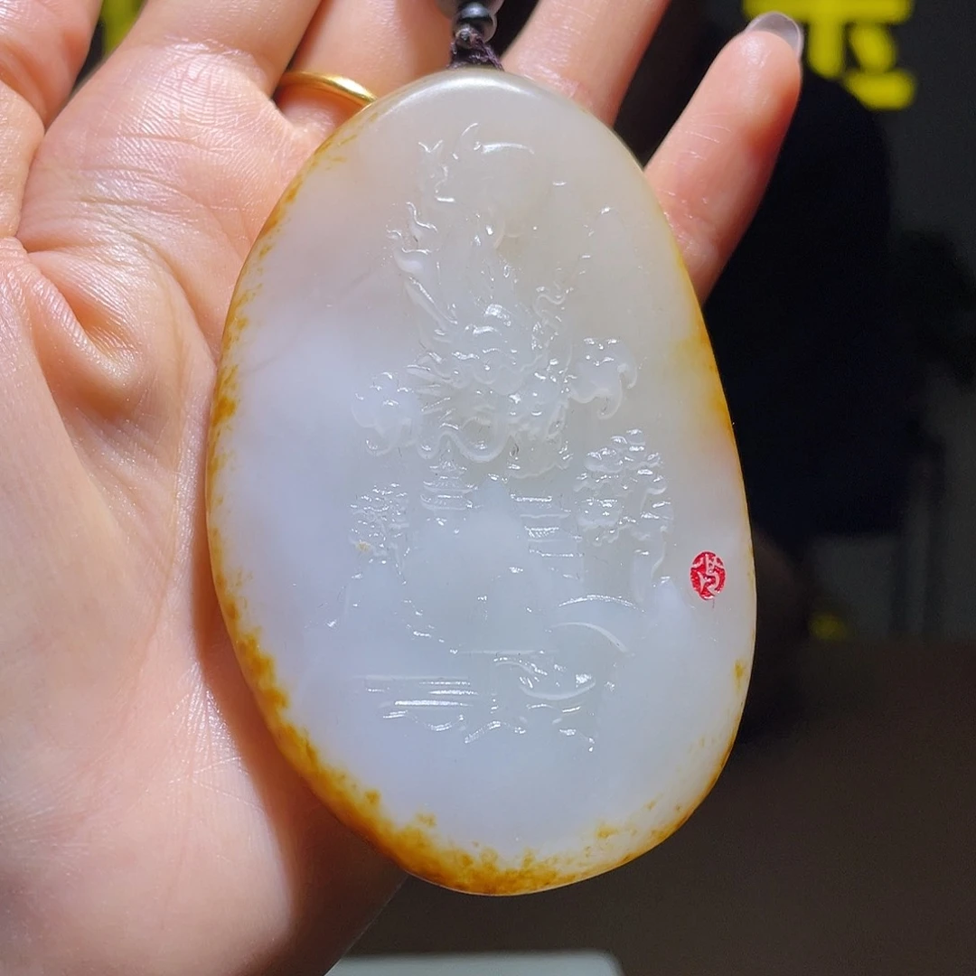 和田玉未镶嵌颈饰d1