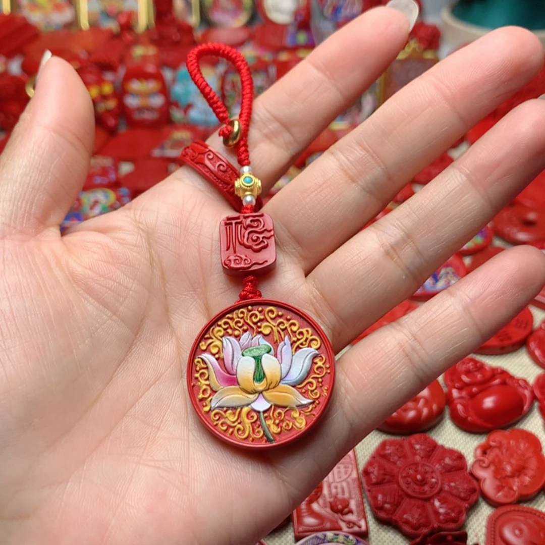 天然辰砂工艺品朱砂钥匙扣