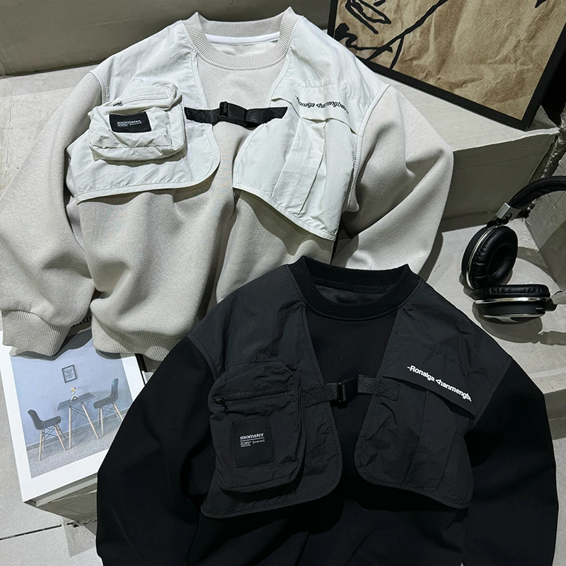 若大王时尚百搭童装假两件口袋卫衣 H25028