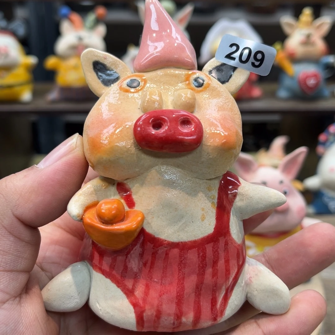 摆件纯手工抽象陶瓷摆件209