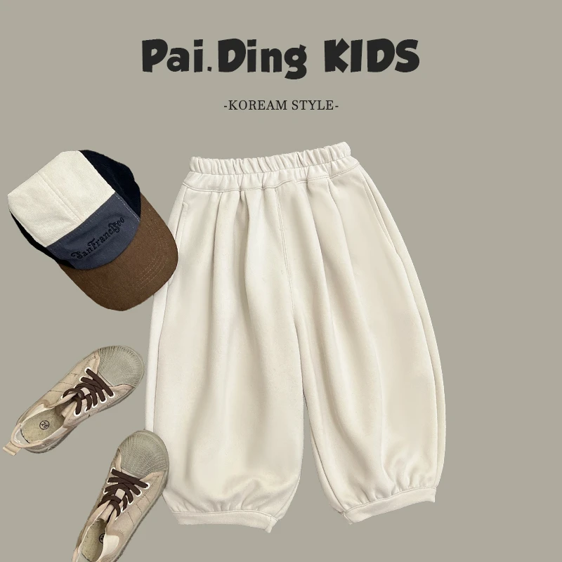 【现货】阿卷秋装儿童韩版时尚纯色基础款休闲宽松百搭灯笼裤SJ4297