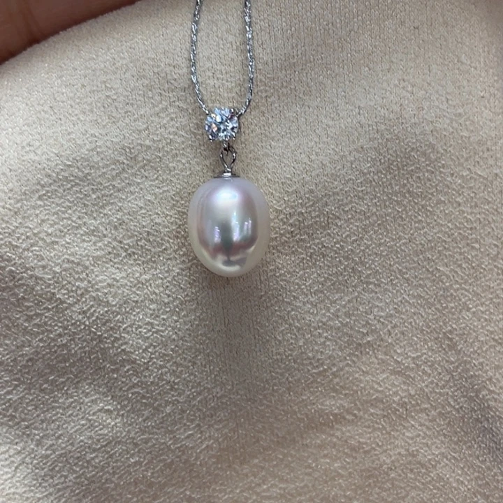 吊坠(不含链)银S925镶嵌海水珍珠8.9mm98号