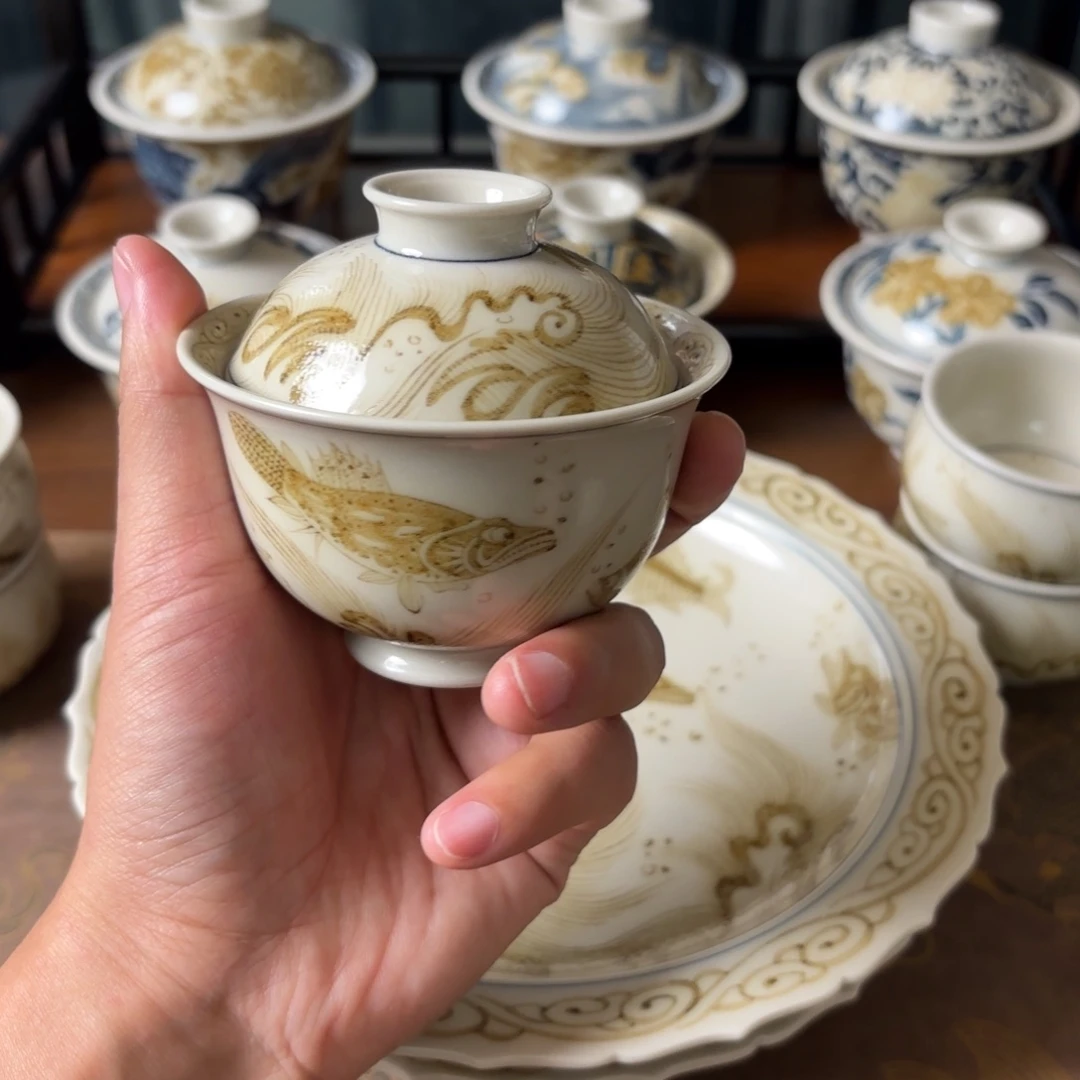 摆件景德镇手绘茶器