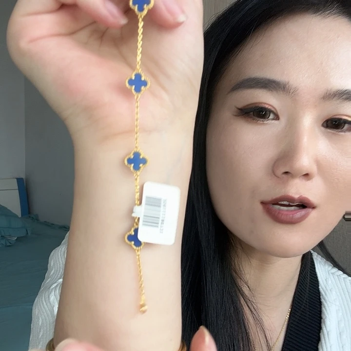羊羔毛主播同款蓝色链
