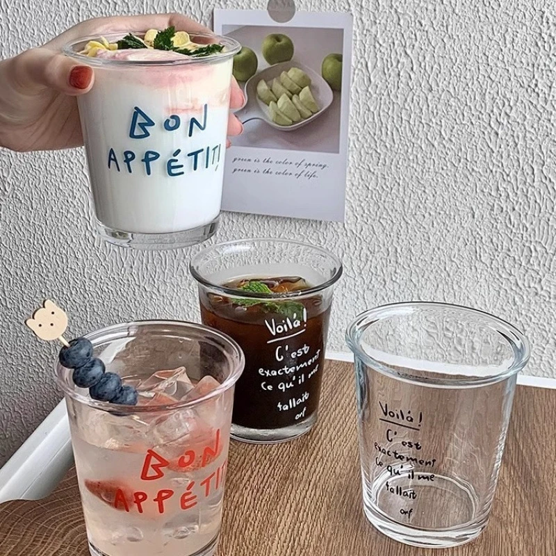 2026年新款网红翻口水杯ins风高颜值带字母夏季学生咖啡冷饮杯