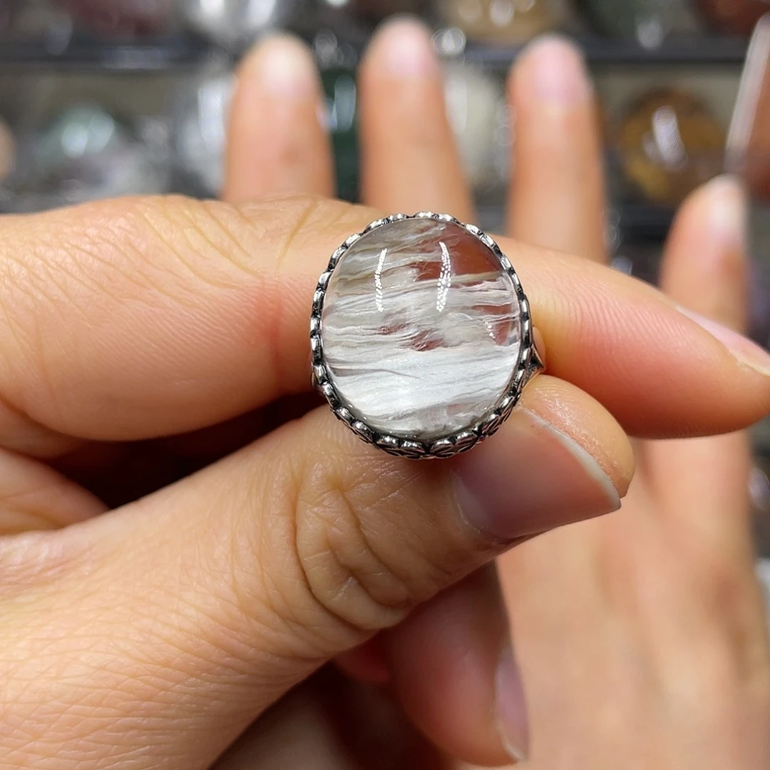 【闪购商品】水晶珠宝半成品银S925镶嵌戒指