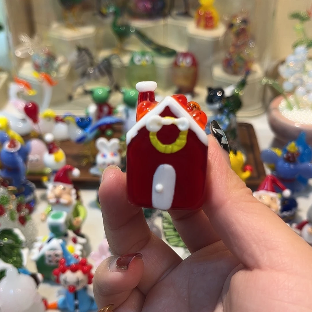 琉璃手工艺品雪景房