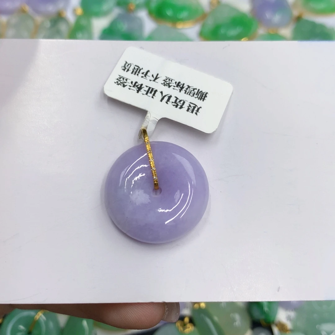 颈饰18K金镶嵌翡翠翡翠