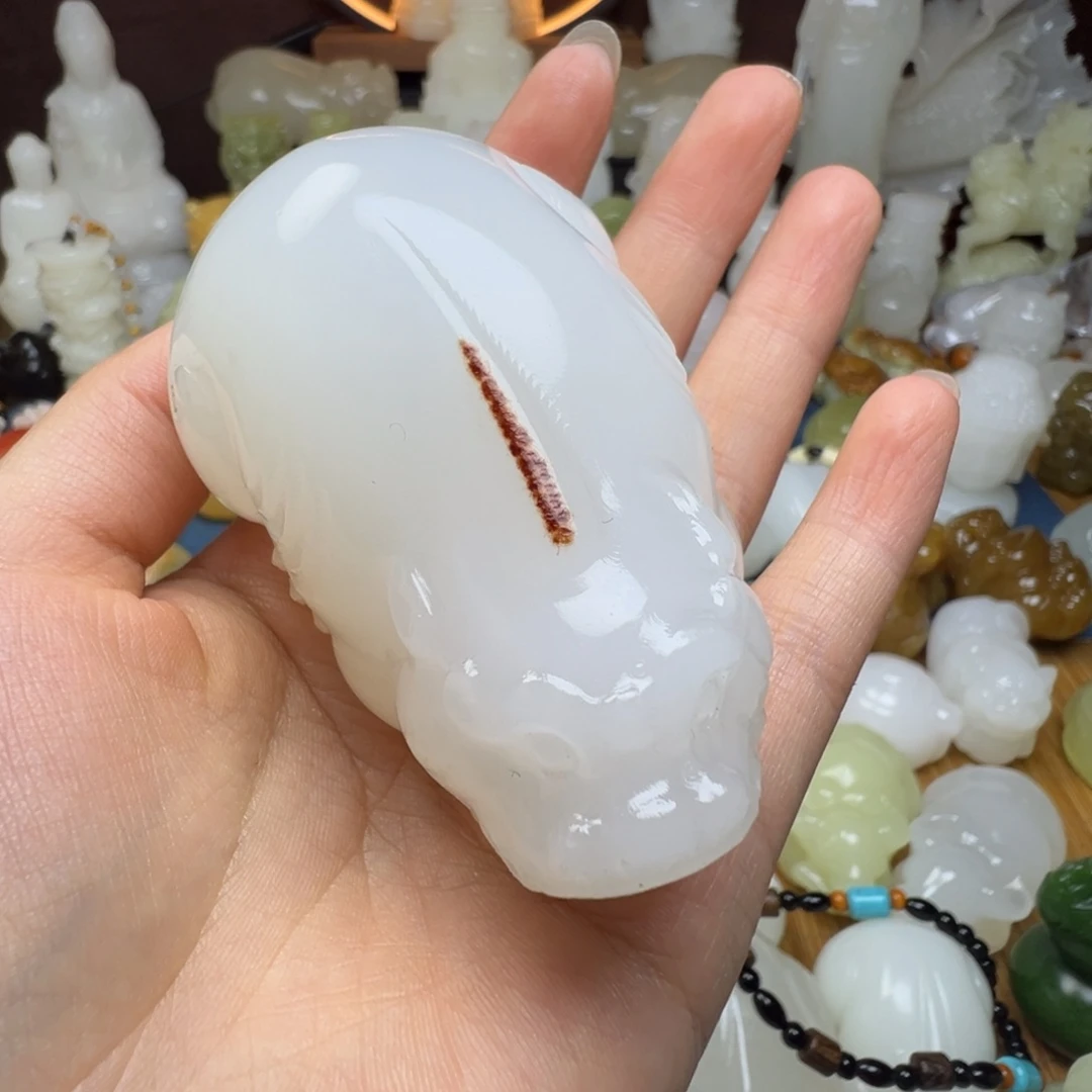 石材军*手工雕刻手把貔貅
