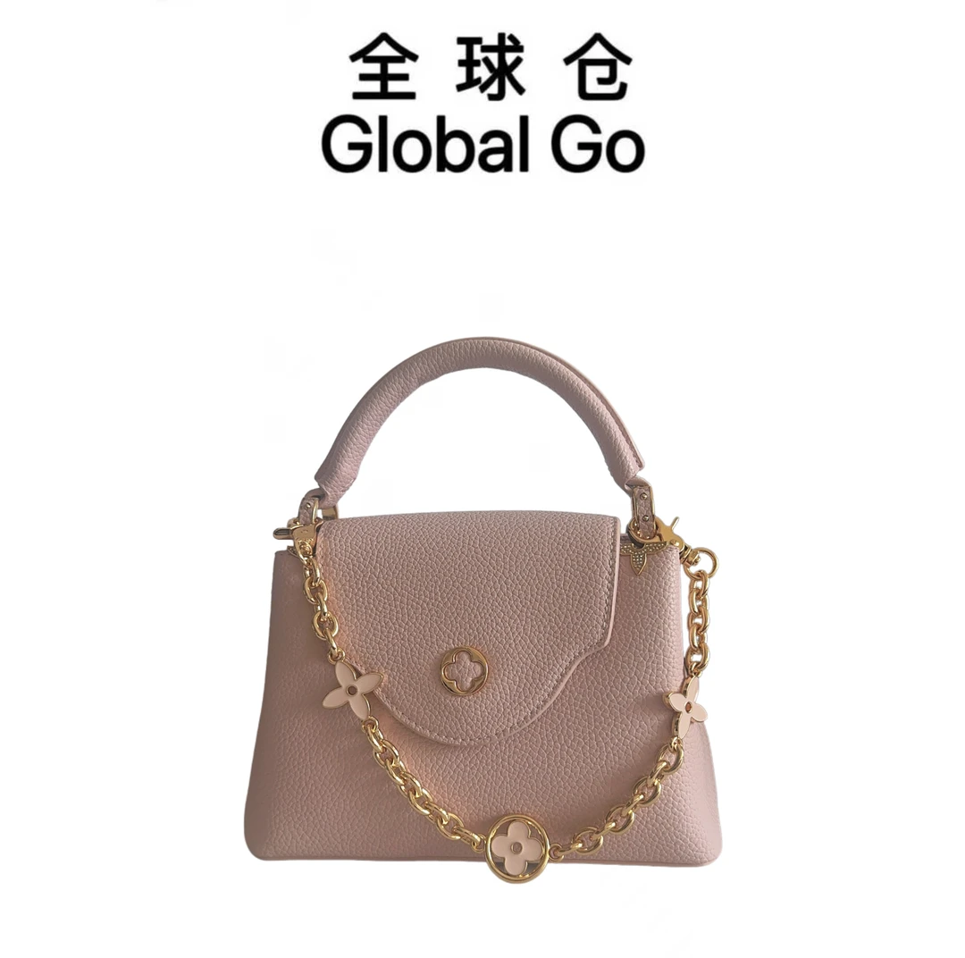 【全球仓Global Go】2655粉色四朵花卡普包包
