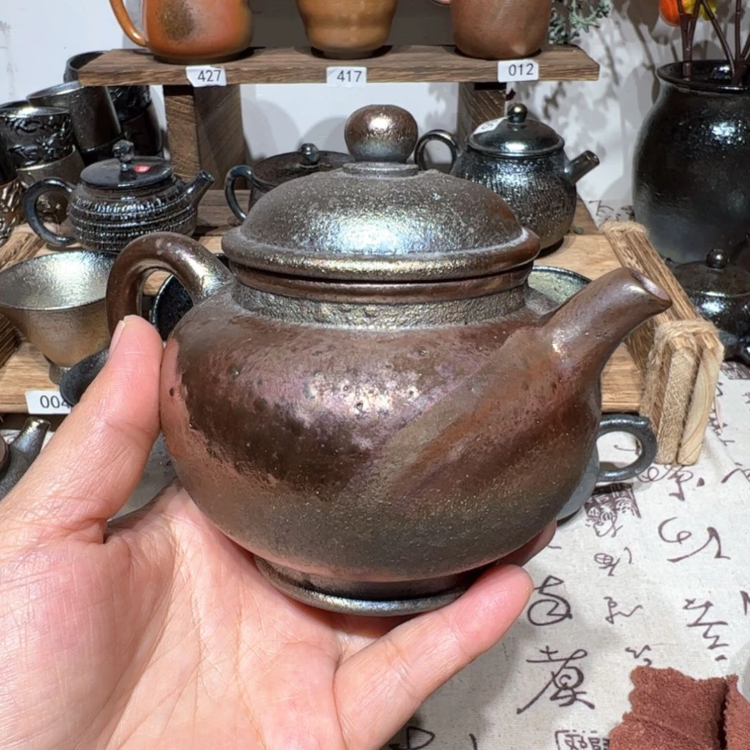 壶忠*a建水紫陶紫泥柴烧壶