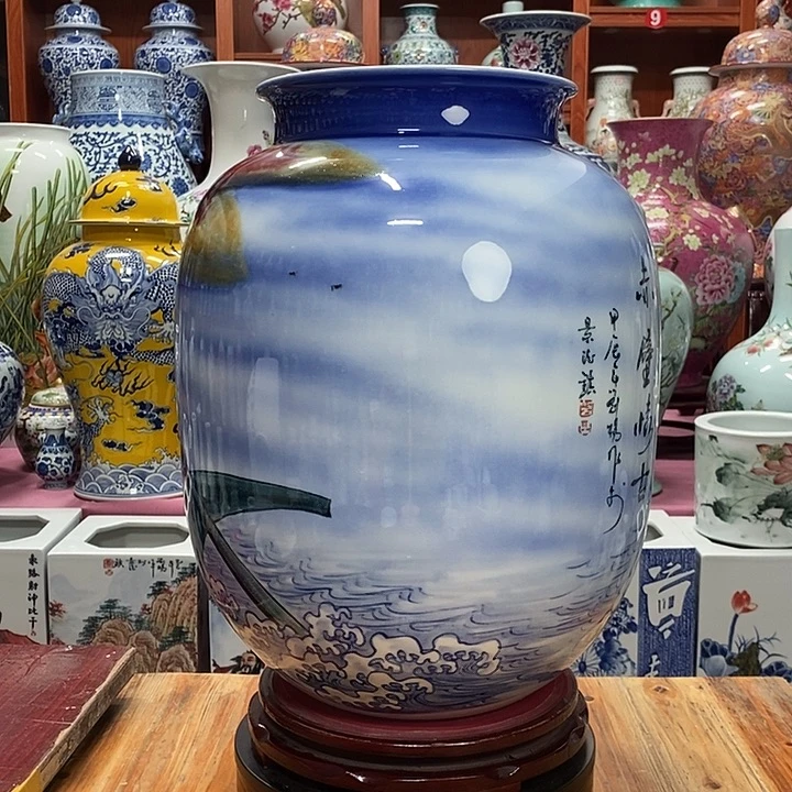 紫砂花瓶大****佑景德镇陶瓷艺术