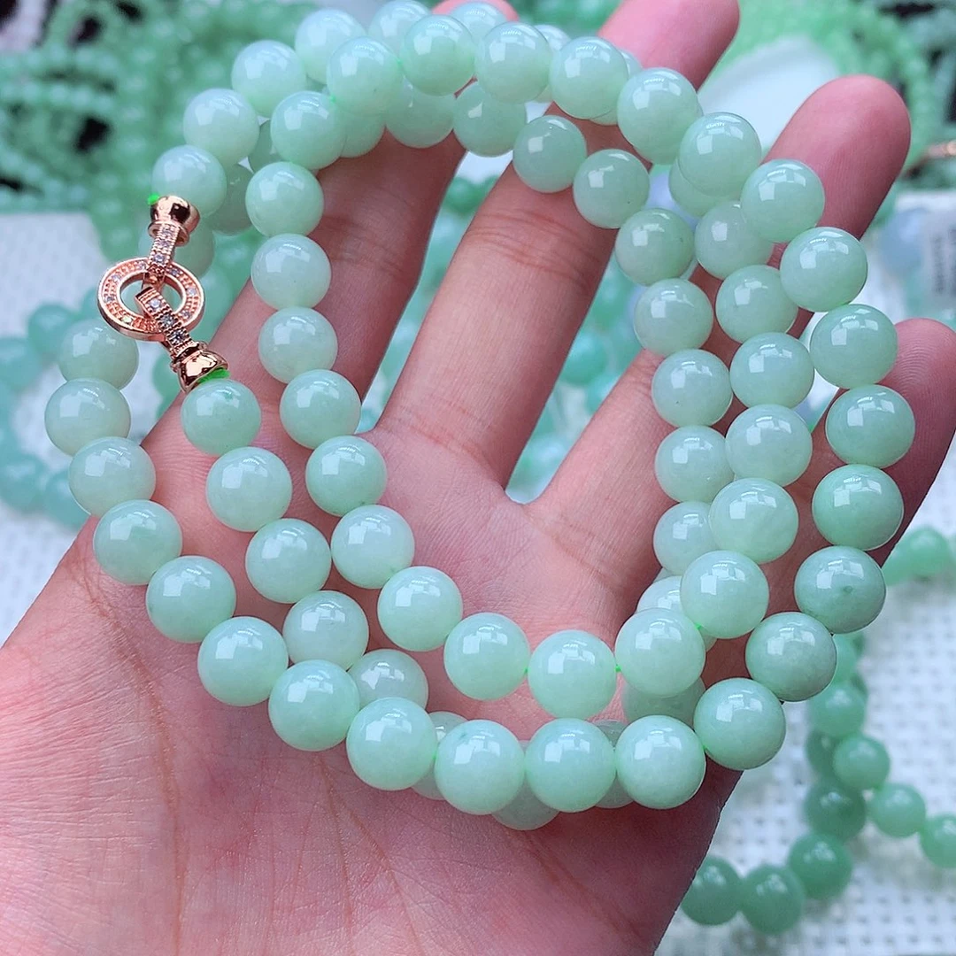 翡翠未镶嵌毛衣链