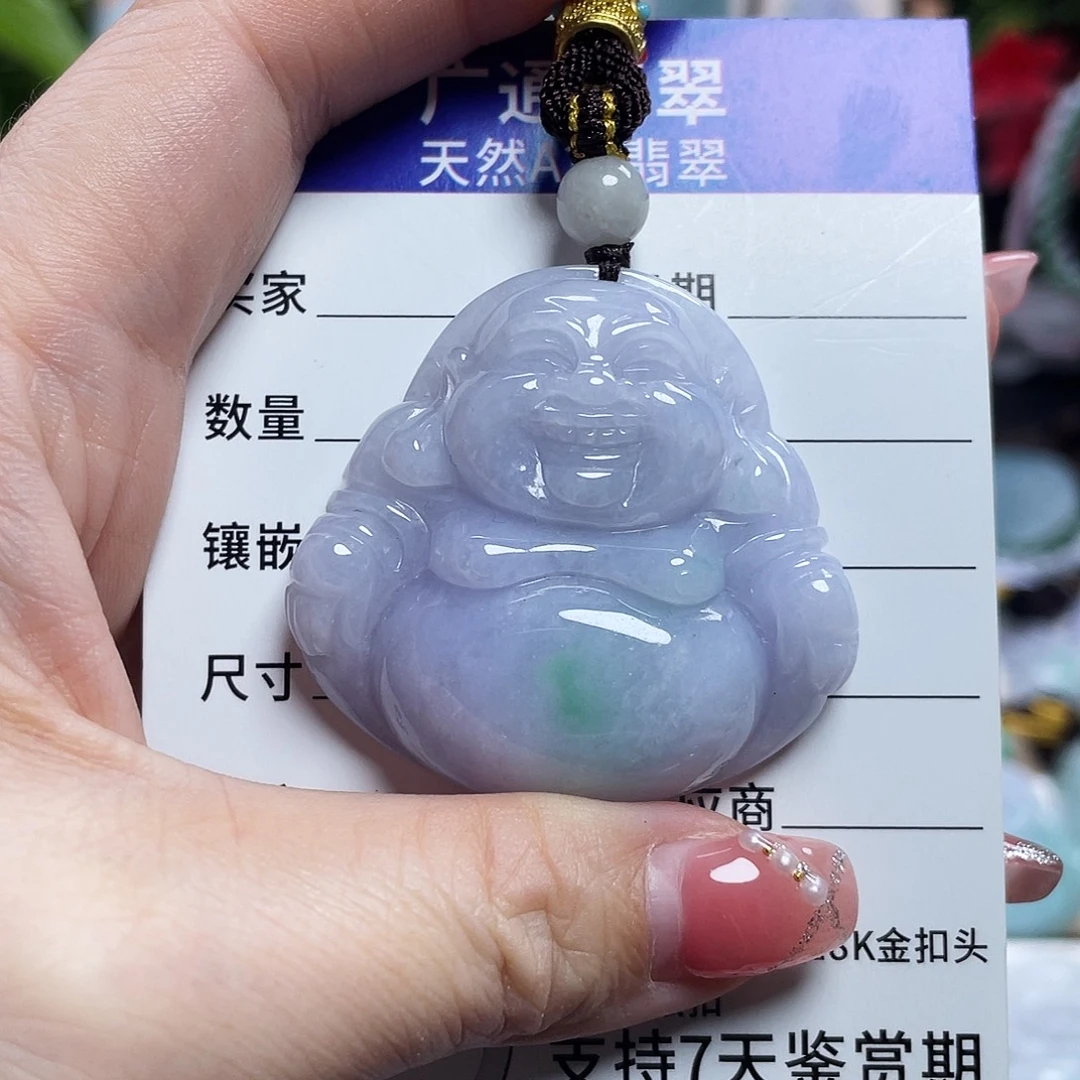 翡翠未镶嵌颈饰佛公43