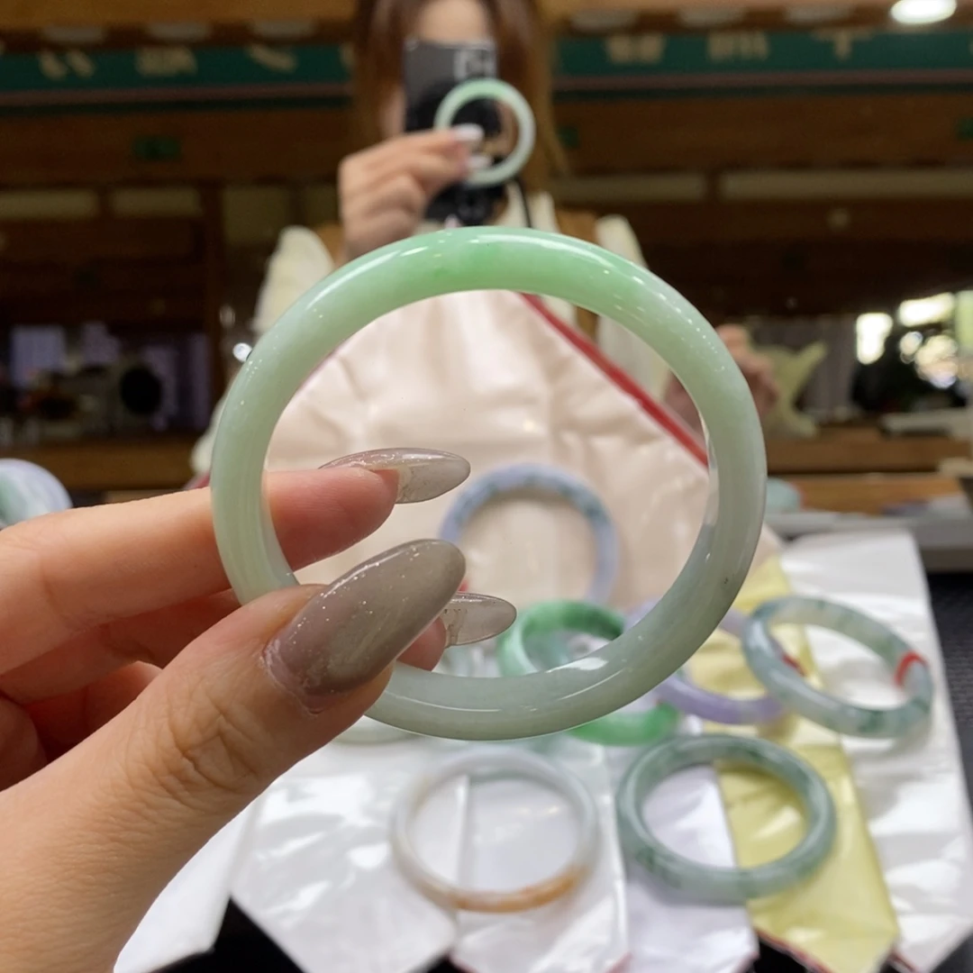 翡翠未镶嵌手镯53-55