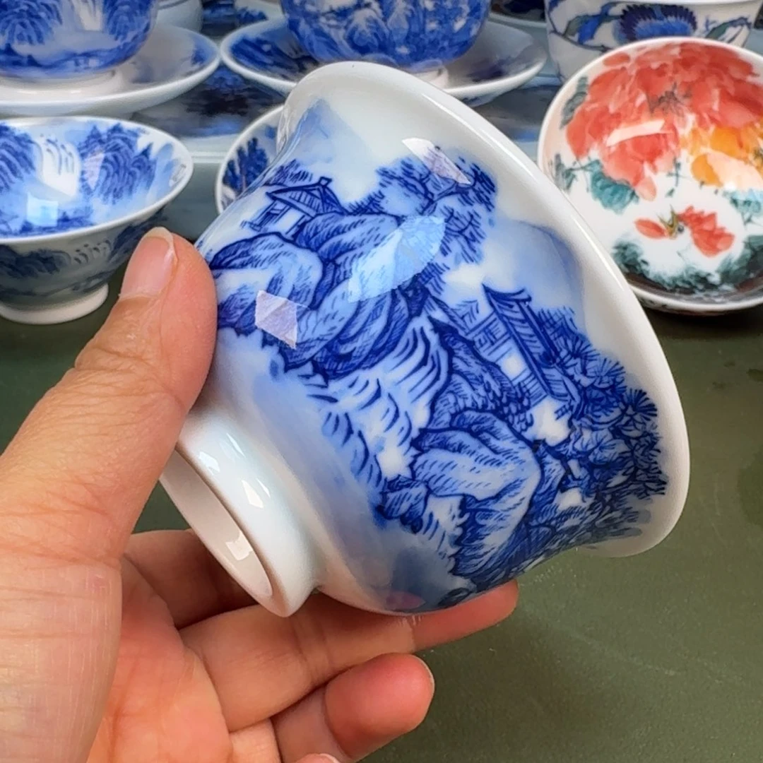 陶景德镇纯手绘茶具圆圆258