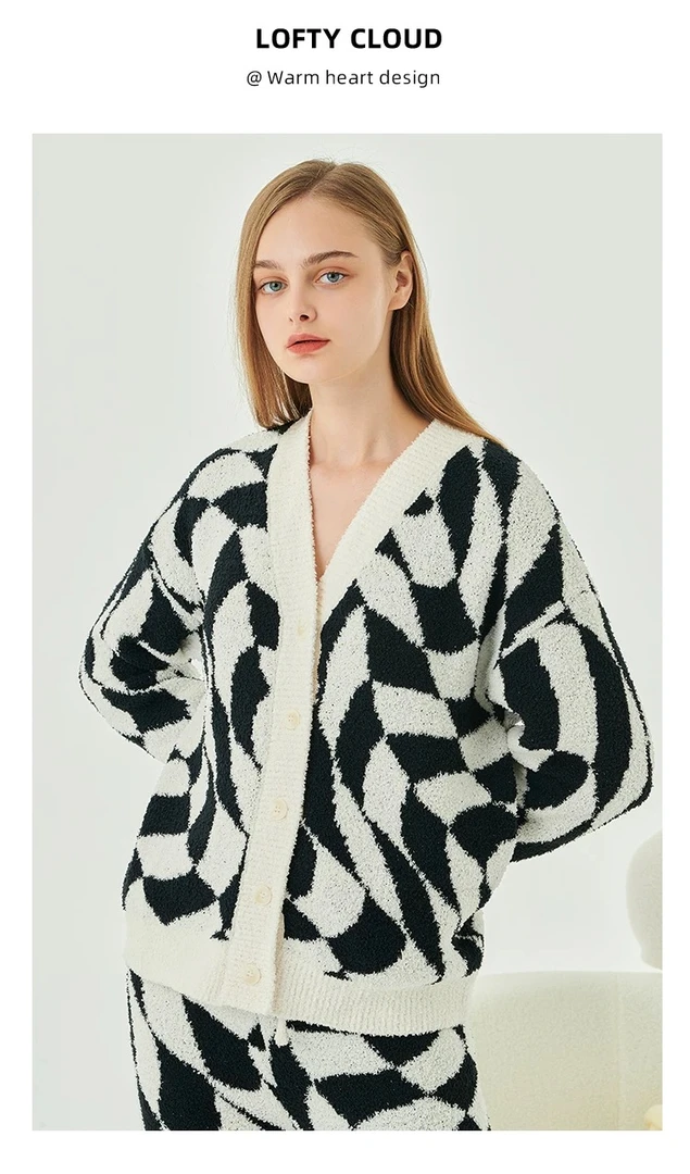 半边绒家居服套装