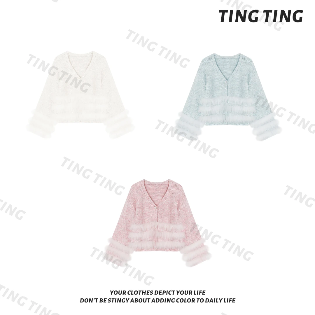 【婷婷】《毛衣系列》狐狸毛多色皮草毛衣 TT2SQTM2390