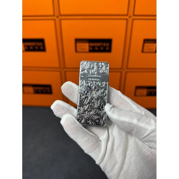 超薄金属复古砂轮唐草创意打火机Q