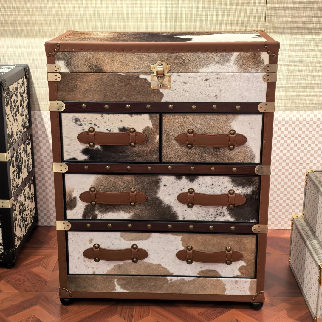 定制款 巴西进口真皮 储物柜客厅玄关置物斗柜长宽高85*45*106cm