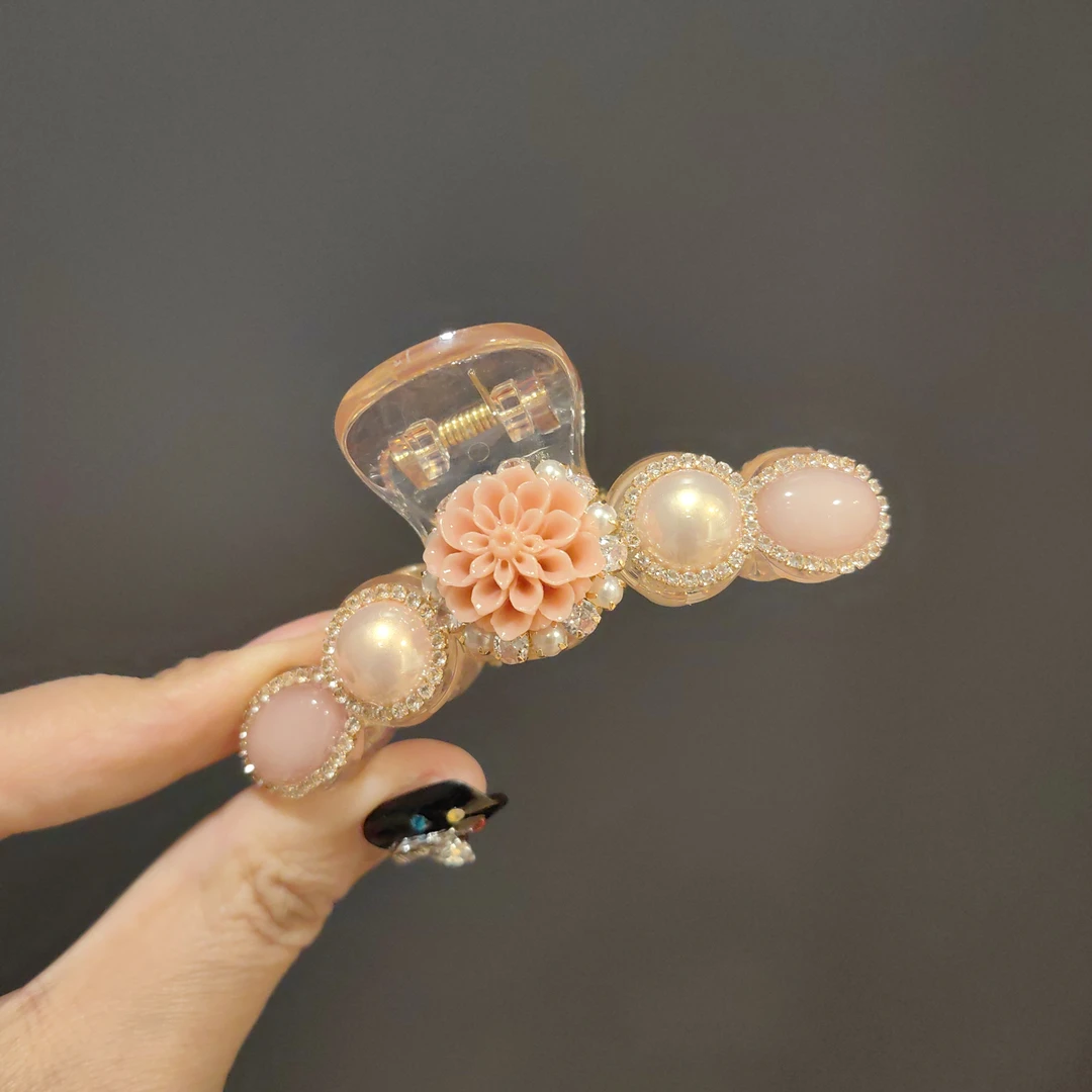 韩版手工8公分抓夹网红款半扎发夹优雅大抓夹气质发卡甜美顶夹女