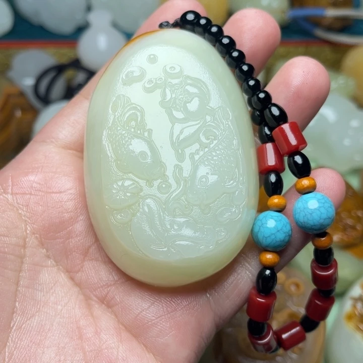 石材天然方解石手把件不退换