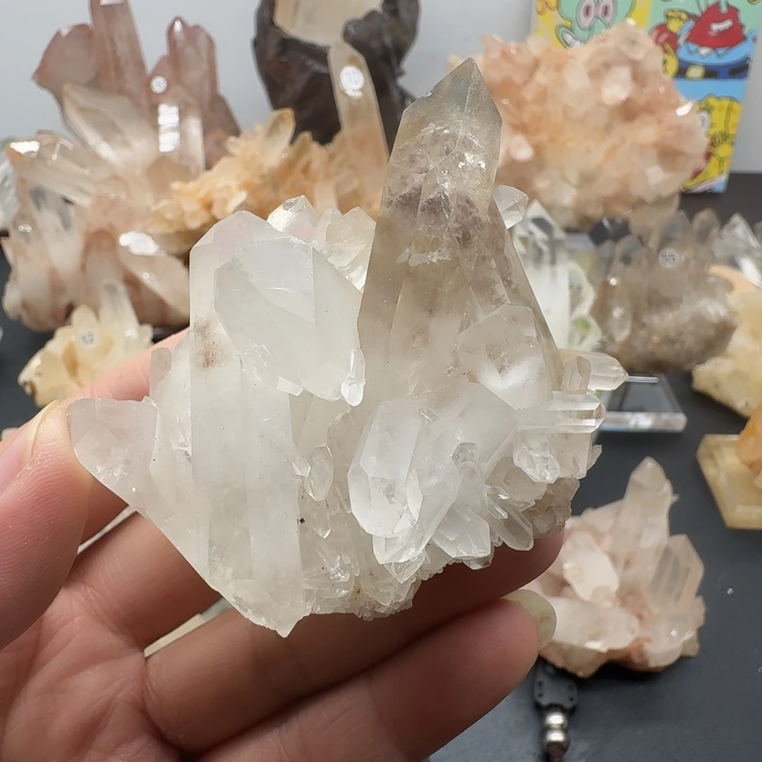 归***田银S925镶嵌珠宝半成品水晶