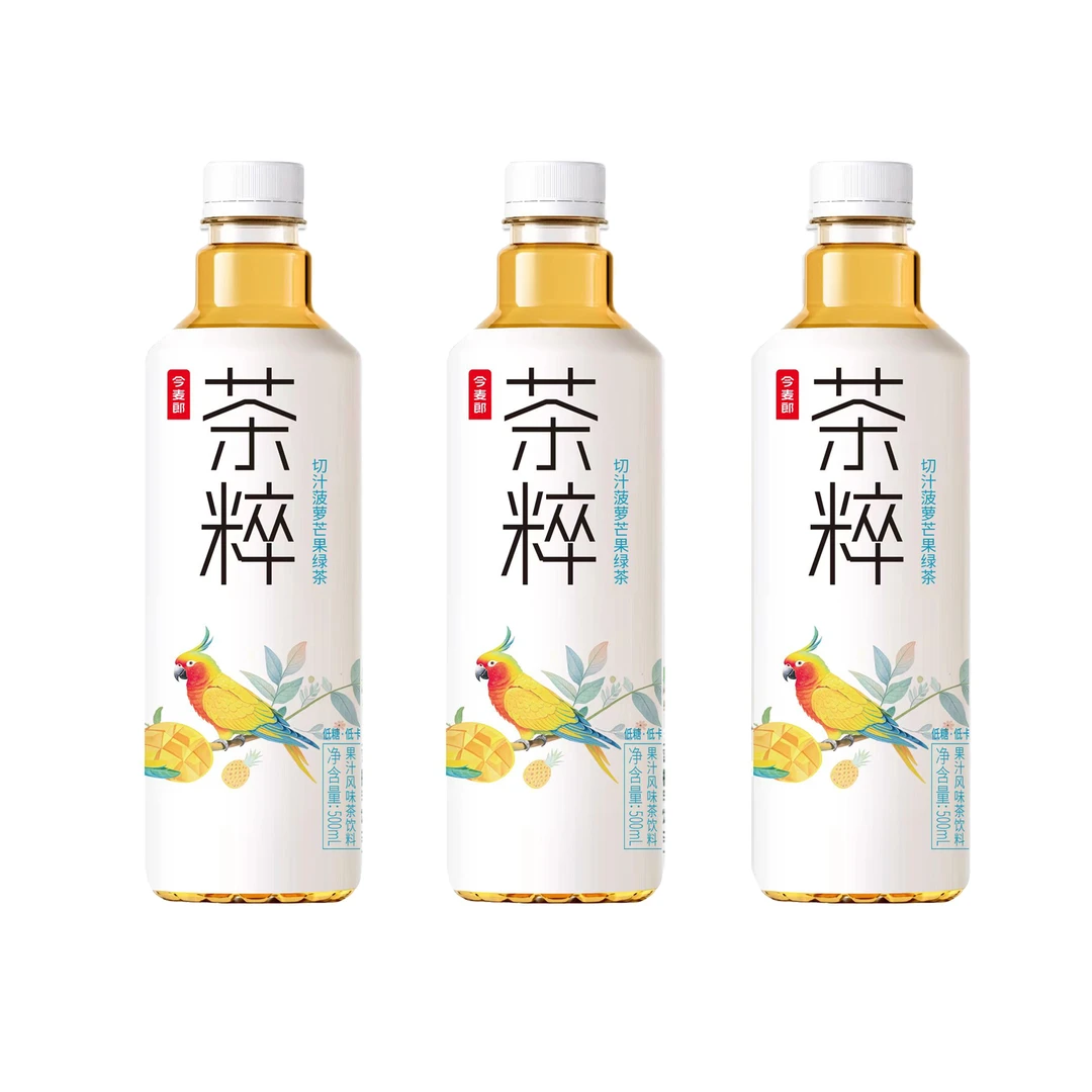 今麦郎茶粹ncf果汁芝芝葡萄大红袍/菠萝芒果绿茶500ml*5瓶