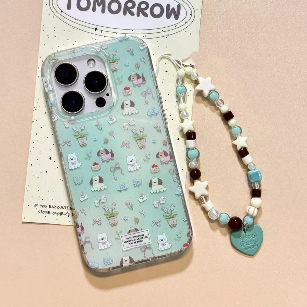 满屏碎花西高地适用于苹果13/15/16promax壳VIVO华为OPPO小米15壳