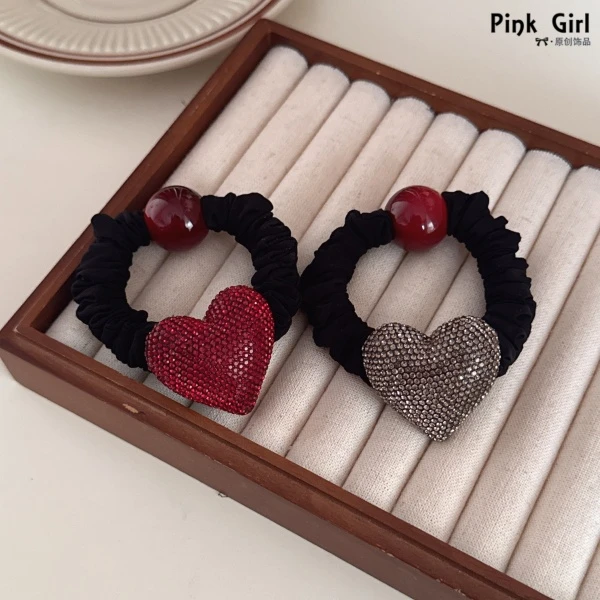3935秋冬气质简约爱心弹力百搭发圈甜美发绳