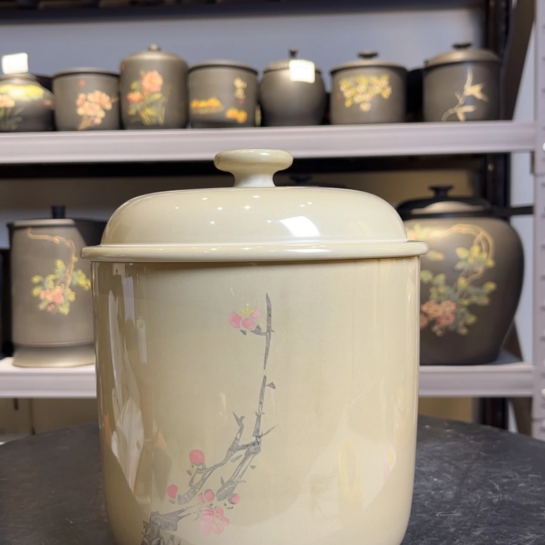 罐石*微瑕白泥亮光醒茶罐